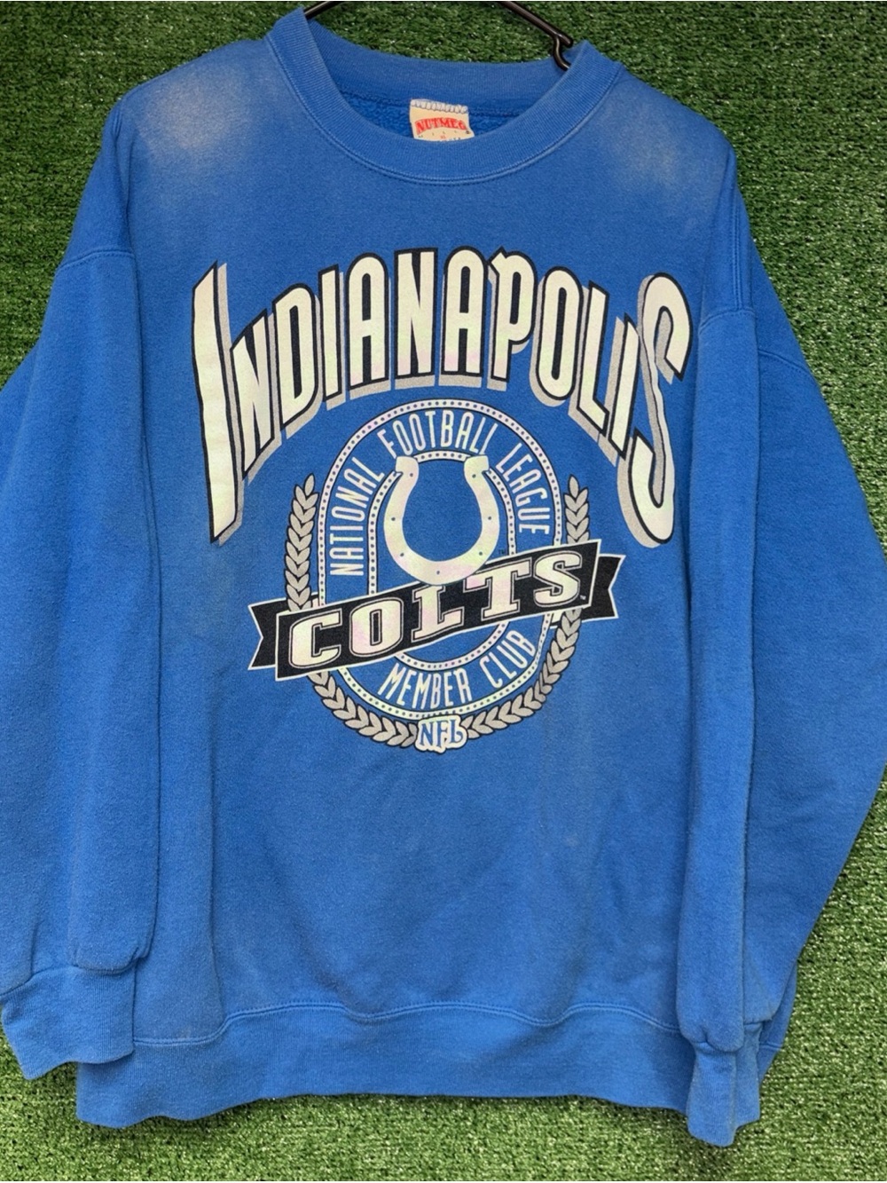 Indianapolis Colts Vintage 90s DISTRESSED Nutmeg Crewneck Sweatshirt XL
